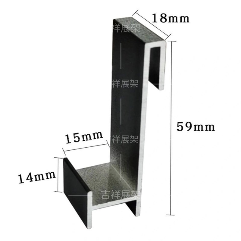 瓷砖固定卡扣瓷砖展架挂钩弹片水晶透明中钩洞洞板冲孔管地砖挂件