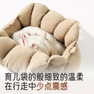 纯眠_宠物背包 外出车载包猫包便携斜挎小型猫犬外出包狗包