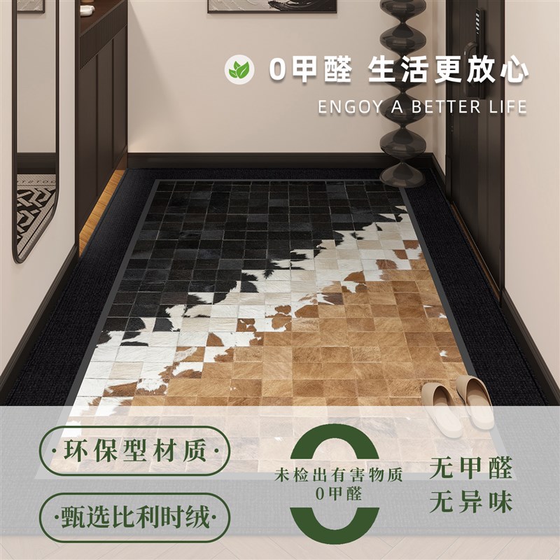 高级感入户门地垫玄关进门门口脚垫入户门外耐脏防滑垫地毯可裁剪