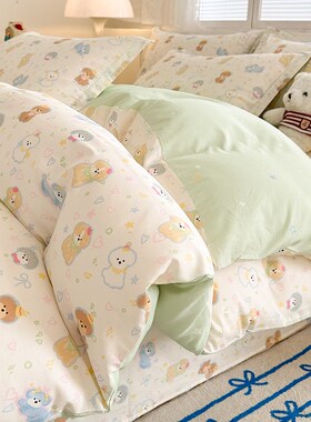 纯棉被套单件150x200x23w0全棉被罩儿童单人学生宿舍褥子套180x20