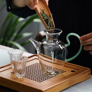 云术仿宋加厚耐热玻璃大号公道杯透明玻璃茶壶家用过滤泡茶分茶器