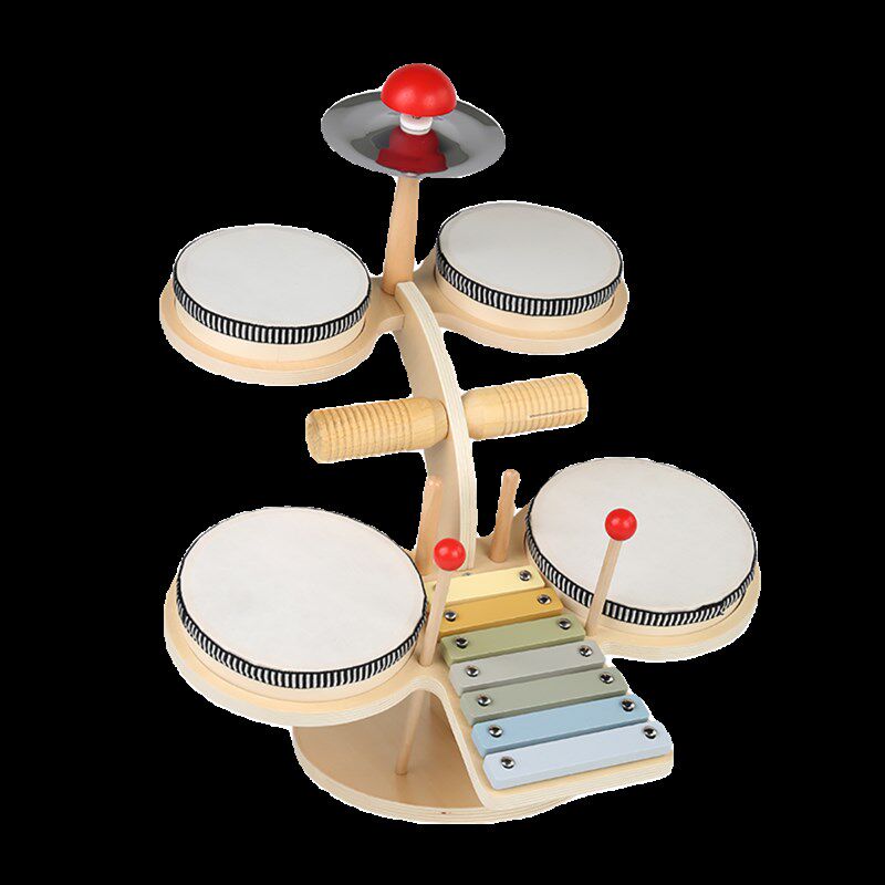 儿童打鼓玩具架子鼓打击乐器宝宝敲打手拍鼓婴幼儿手敲小鼓1一3岁