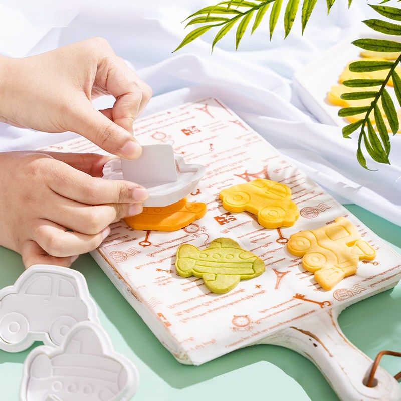 饼干模具按压式 儿童曲奇饼干汽车交通工具小车压花馒头烘焙磨具