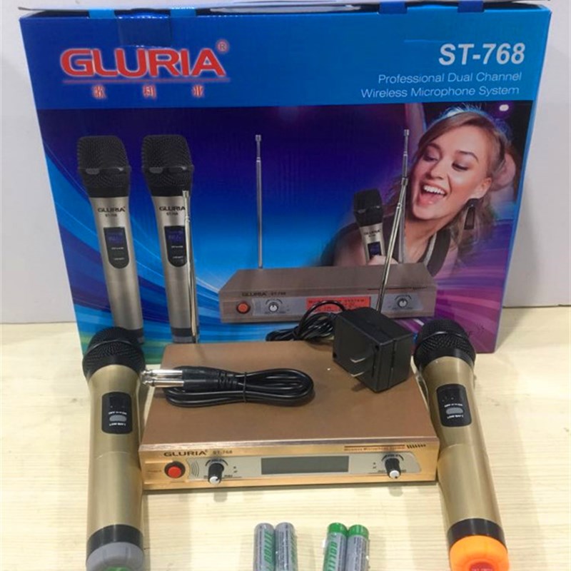 歌利亚全金属5号手持一拖二无线话筒KTV专用麦克风会议家用婚庆麦