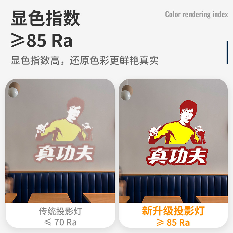 15/25瓦静止广告投影灯射灯带文字定制门头旋转图案led户室外地面