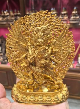 马头明王/马头金刚/旦真/旦增/马头明王金刚橛/15cm藏传佛像摆件