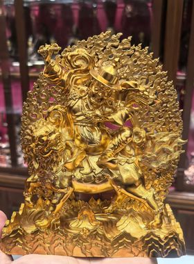 单坚护法/丹坚护法/单坚多杰列巴/金刚善/15cm金铜财神佛堂摆件