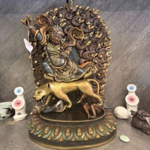 愤怒莲师/多杰卓洛/莲师/忿怒莲师/格热/46cm尼泊尔手工鎏金佛像