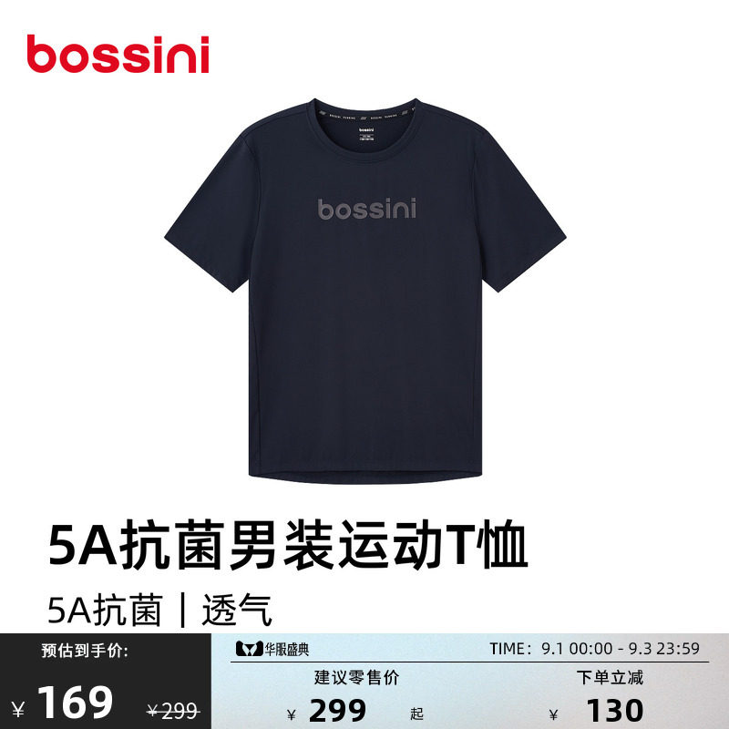 堡狮龙5A抗菌透气男士运动T恤图片