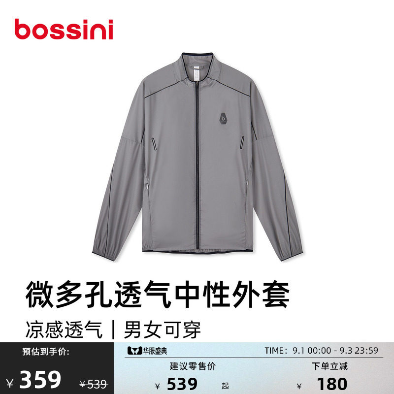 堡狮龙夏季凉感透气立领运动外套图片