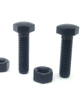 调节螺丝外六角PBH01碳钢发黑粗牙螺纹标准型限位螺栓STRB6 81012