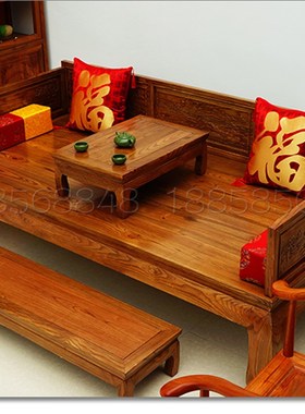 弥勒榻 罗汉床 沙发榻 美人榻 中式做旧禅意实木家具