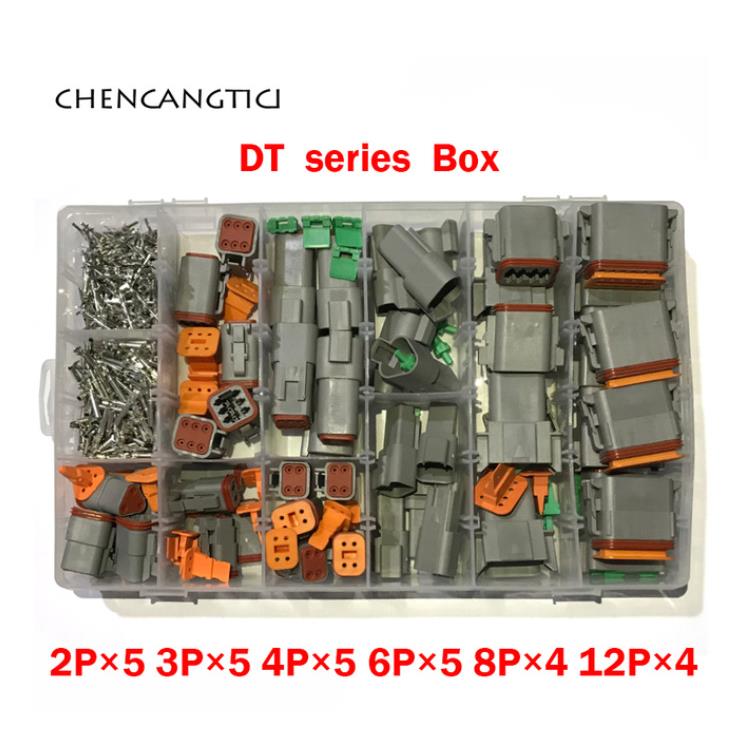 366件汽车防水电线连接器插头套件DT04-2P3P4P6P8P12P