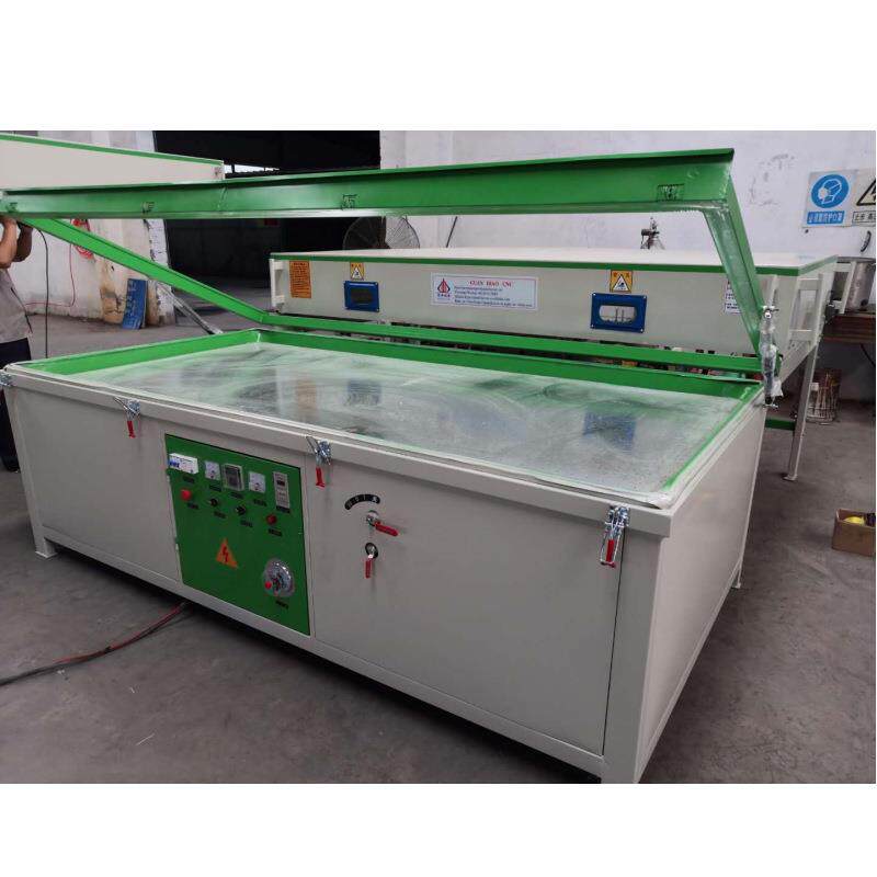 双工位正负压真空覆膜机自动切膜凹凸面橱柜门pvc高光膜吸塑机