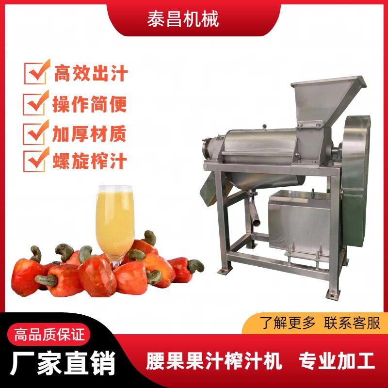 不锈钢腰果螺旋榨汁机大型腰果汁加工设备果蔬榨汁设备源头厂家