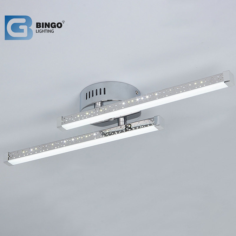简约家用LED镂空长条灯创意异型波浪形灯卧室餐厅书房吸顶灯