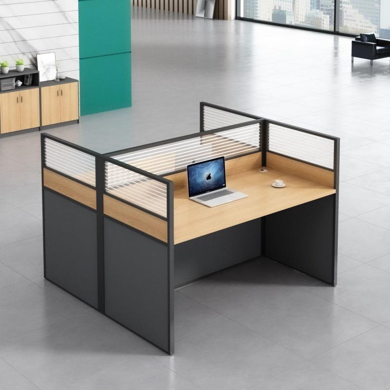 办公桌简约现代2/4/6/8人位屏风工作位职员财务卡位办公桌椅组合