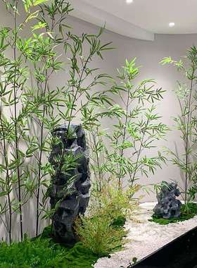 仿真竹子绿植室内外绿色装饰造景隔断墙人造盆栽庭院假毛竹