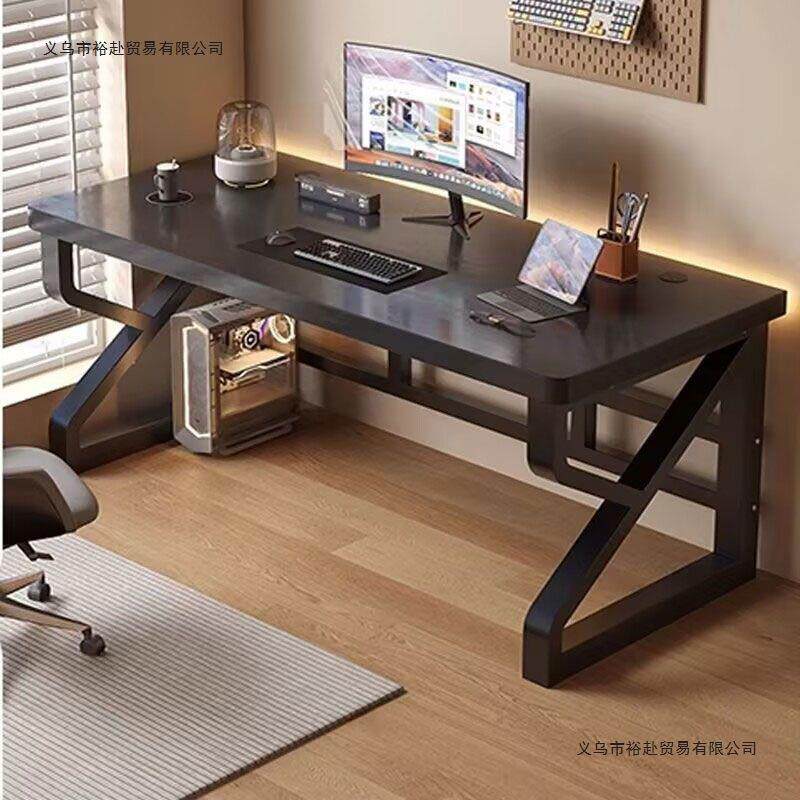实木电脑桌办公台式家用简约卧室现代书桌办公桌双人学生电竞桌子