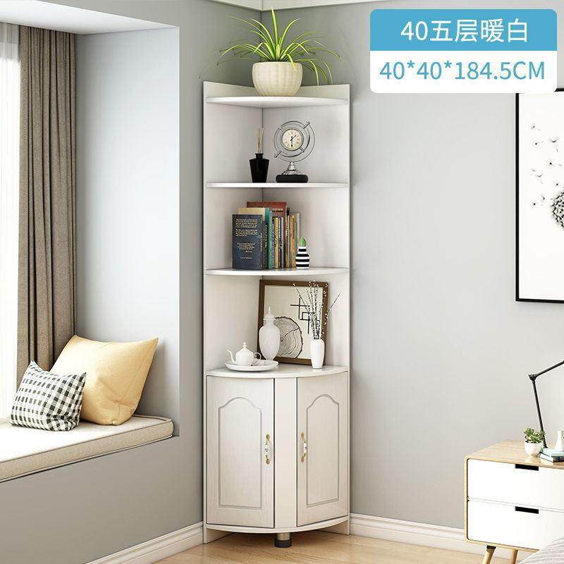 角柜简约现代客厅三角置物架北欧风拐角边角储物柜墙角多功能柜子