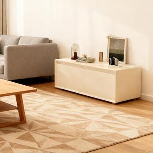 电视柜客厅小户型奶油风沙发落地收纳柜简约现代家用储物一体边柜