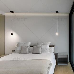 工厂卧室床头灯现代简约创意客厅小吊灯北欧吊灯可升降轻奢吊线灯