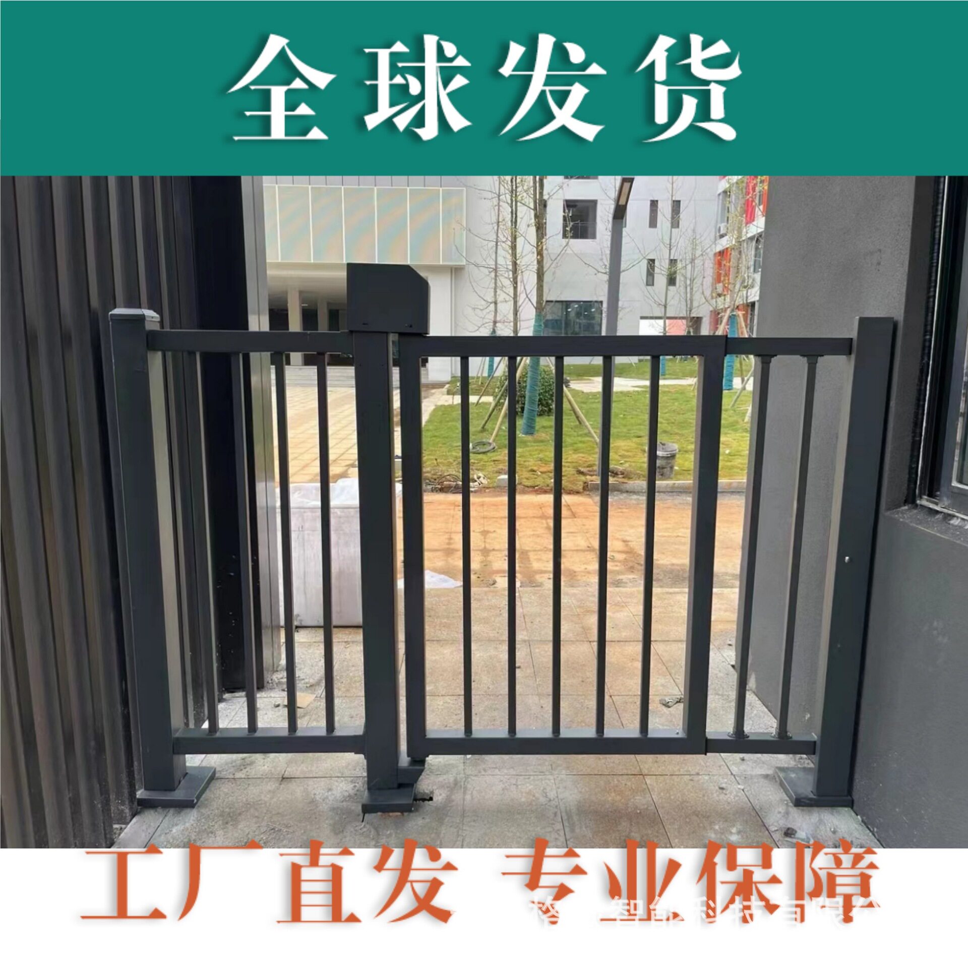 小区人行通道玻璃广告门人脸识别刷卡广告小门智能社区门禁系统