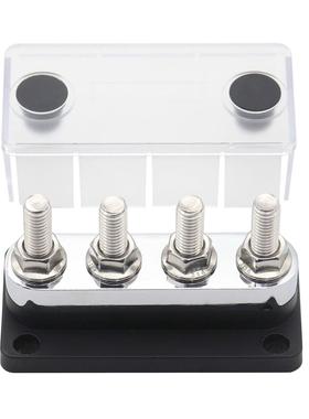 房车游艇汇线排4位600A大电流BusBar紫铜排负极接线排红黑汇流排