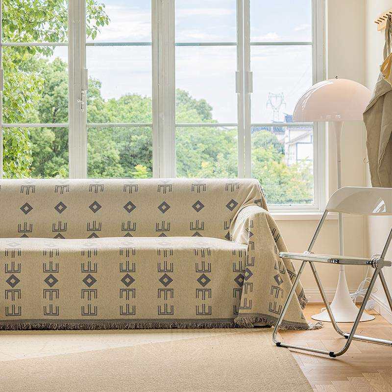 沙发巾简约沙发套四季毯子全盖罩布北欧小清新棉麻织沙发盖布