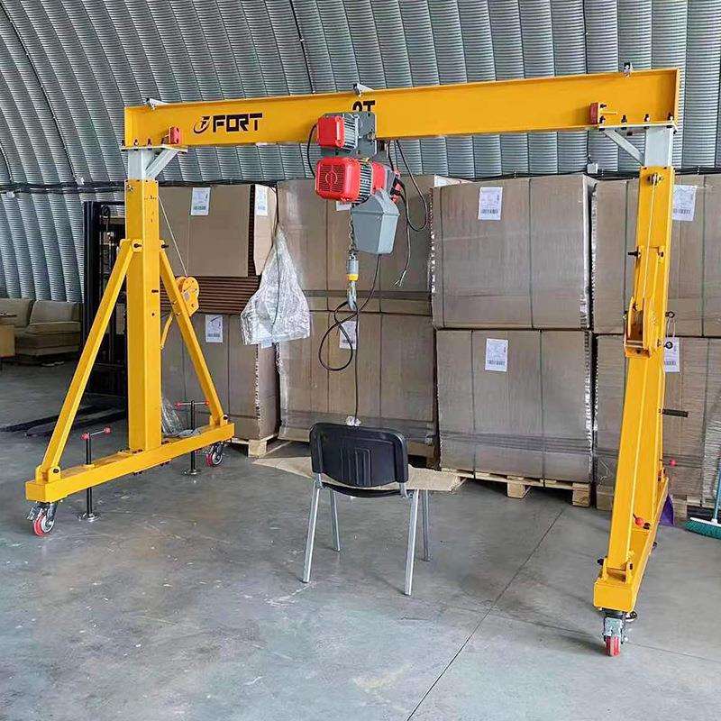 FT2-02孚尔特简易式绞盘高度可调节升降式便携手推小型龙门架