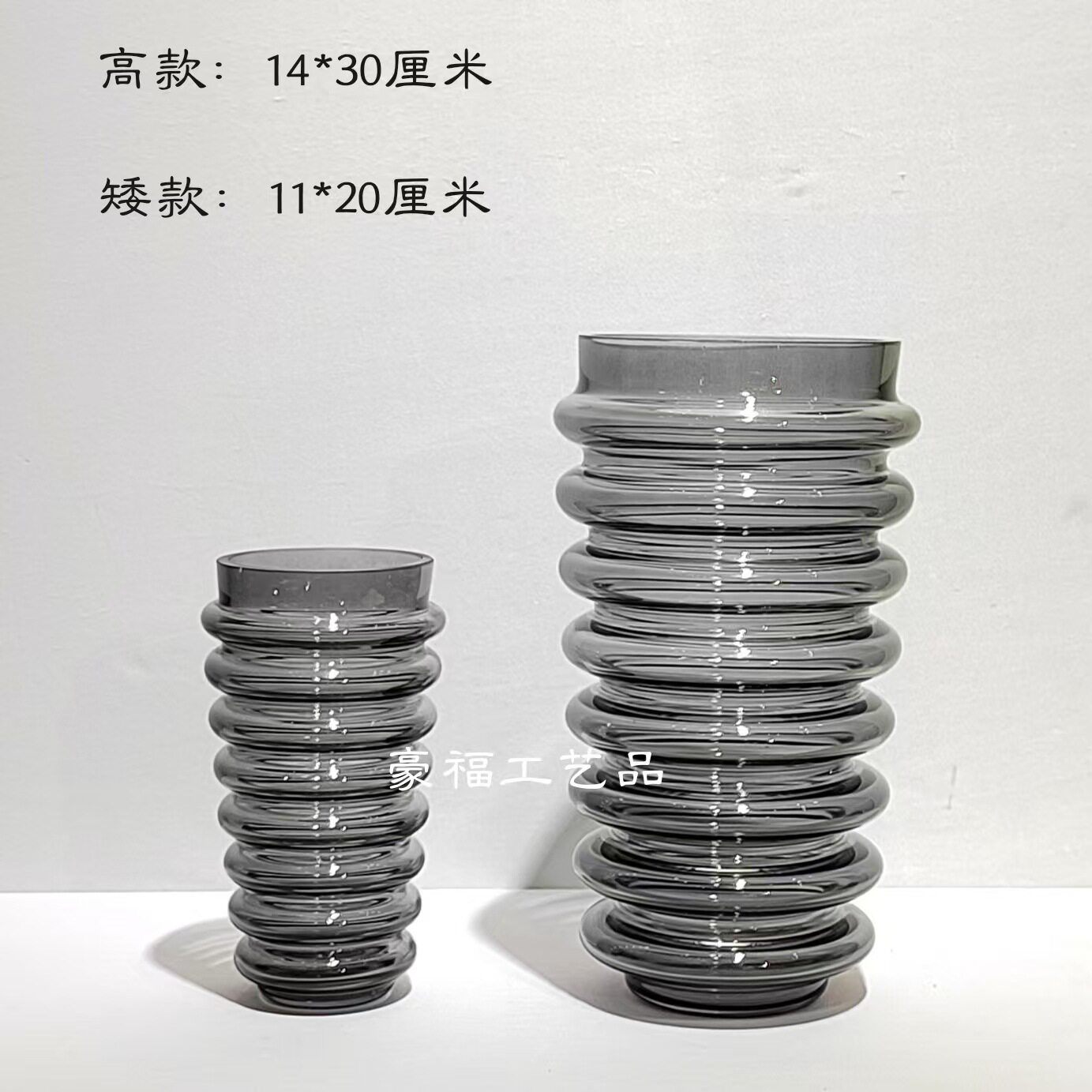 简约现代镀银螺纹花瓶插花桌面装饰家居餐厅茶几样板房设计摆件