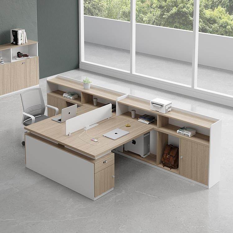 职员桌办公桌双人员工位办公室财务桌椅组合简约现代2两人面对面