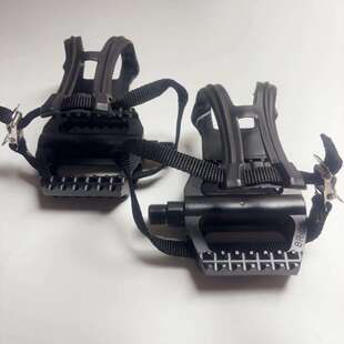 M141820健身房商用动感单车配件黑色铝合金脚踏魔鬼训练脚踏板