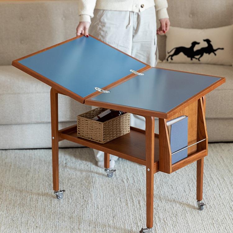 伊瑟琳推车客厅家用可移动折叠茶几沙发边几小户型实木家装建材