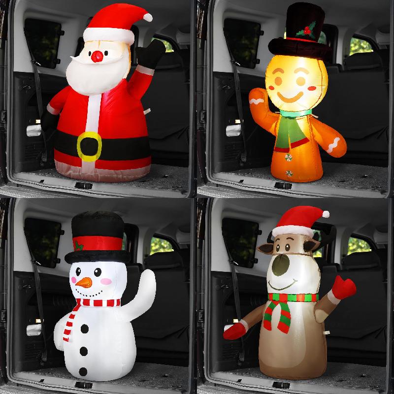 圣诞节气模汽车后备箱圣诞老人节日车载气模派对用品气模厂