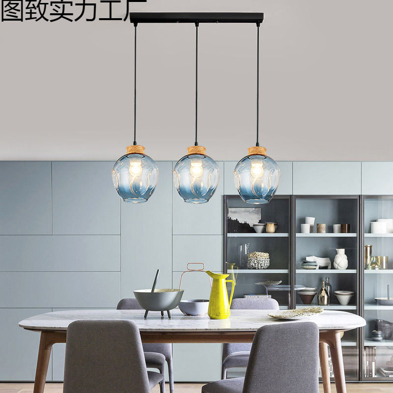 现代简约吊灯三头餐厅灯创意工业风吧台小吊灯过道个性北欧灯具