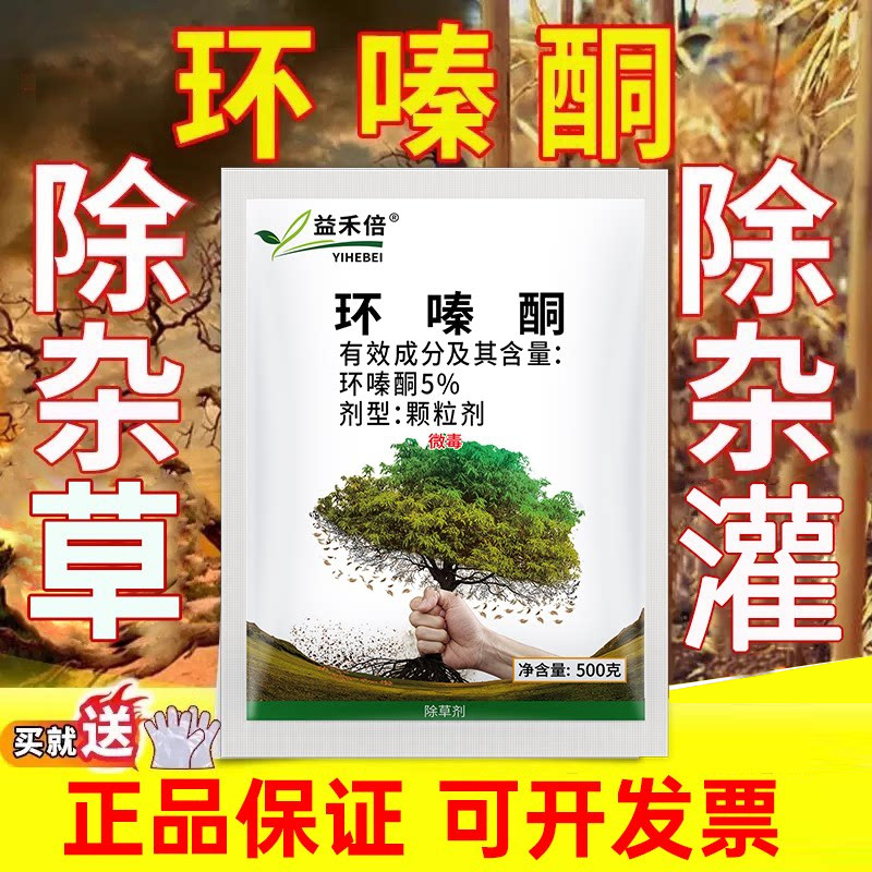 环嗪酮除草烂根剂正品农药强环嗪秦哃酮还秦断根除力灭草剂颗粒粉