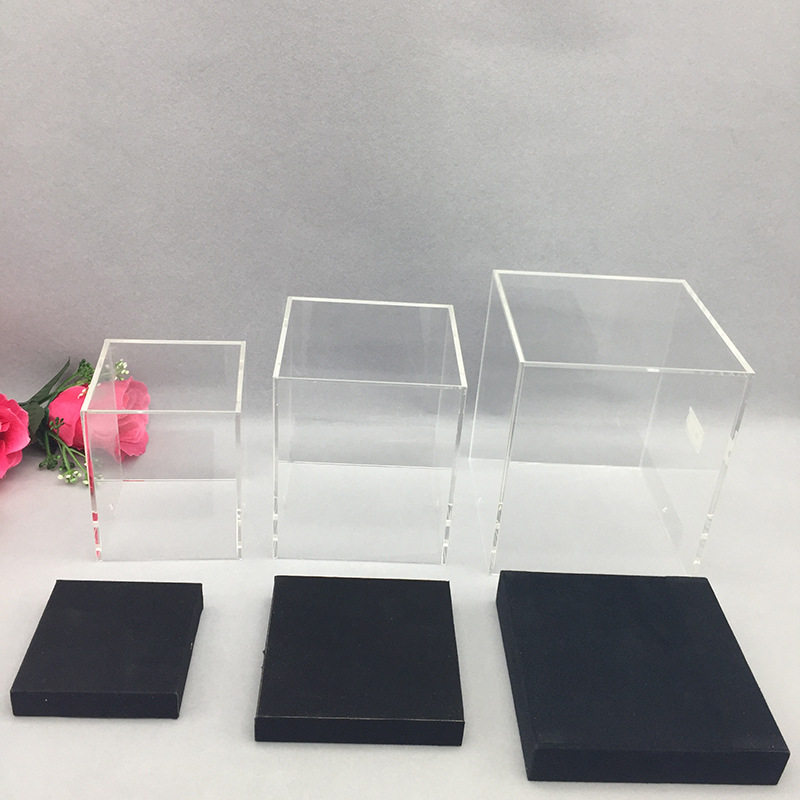 小中大号亚克力透明盒子定玩具展示盒亚克力透明正方形亚克力罩子