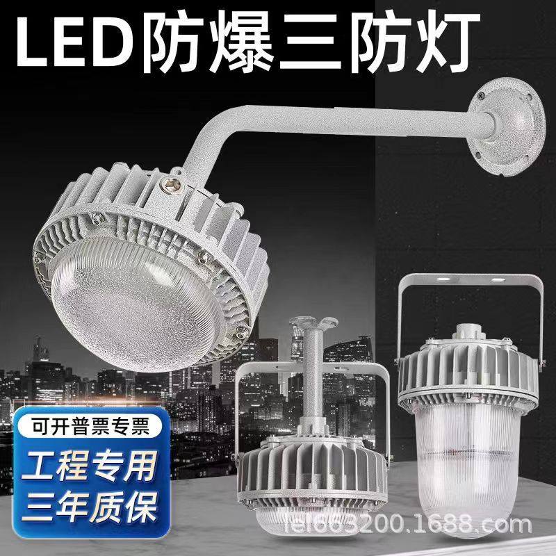 led防爆灯厂房仓库三防灯加油站化工厂工业照明平台灯投光灯防水
