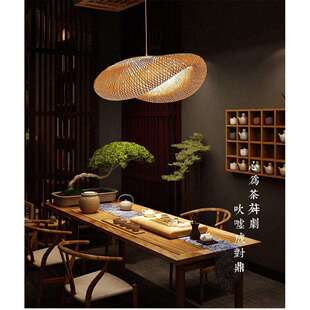 东南亚风格木屋个性创意家居灯饰中式竹艺展厅木灯具木艺LED吊灯