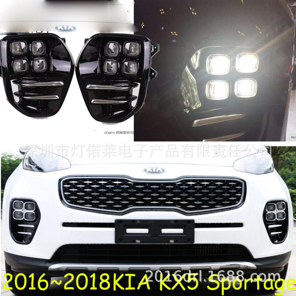适用于起亚KX5日行灯LED前照大灯狮跑雾灯2016～2019年