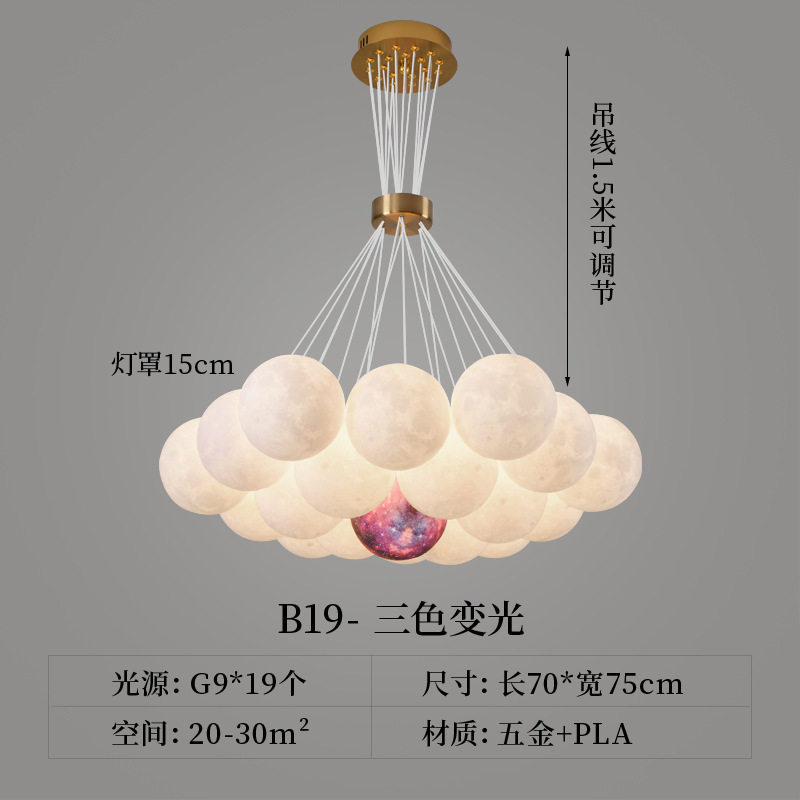 客厅主吊灯北欧风格灯具简约现代大气卧室魔豆分子餐厅灯厂家批发