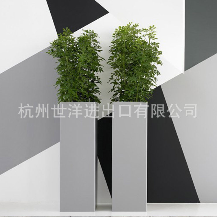 玻璃钢花盆 商场美陈高中低搭配组合花箱异形组合花钵