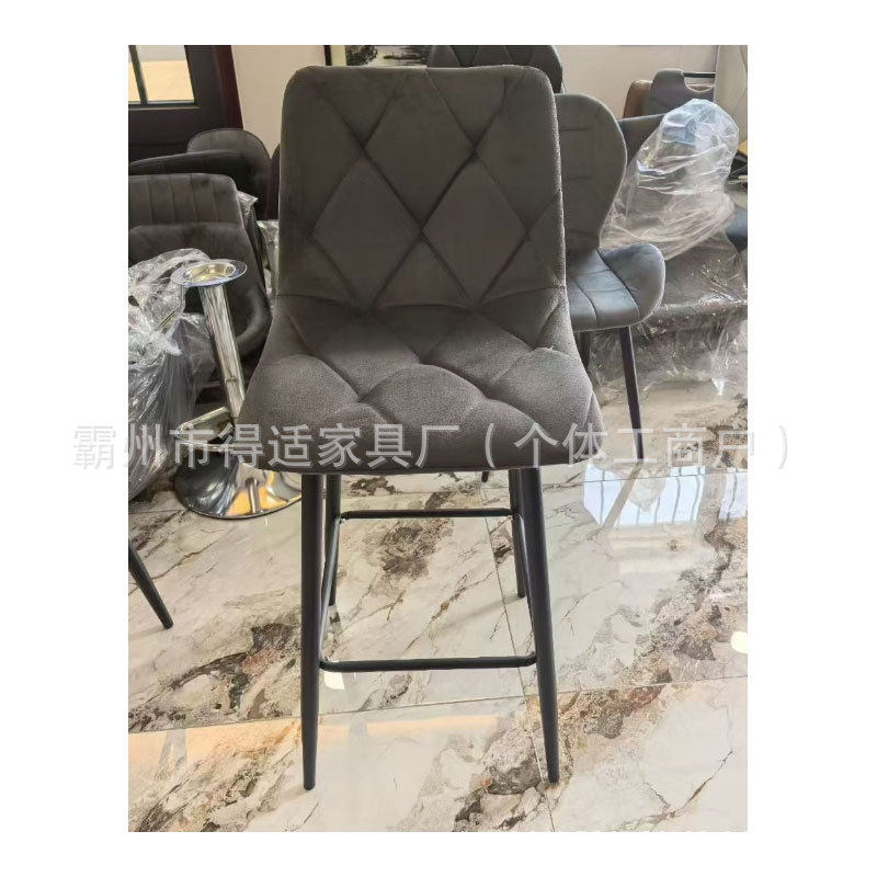 吧椅004吧椅外贸产品跨境零售吧凳餐椅出口餐椅勺椅金属软包增高