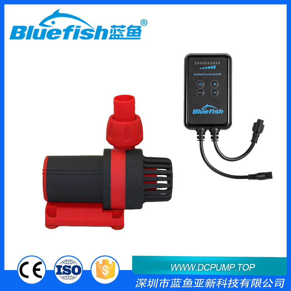 蓝鱼XL-5000变频鱼缸水泵淡海水循环上水泵静音直流潜水水泵