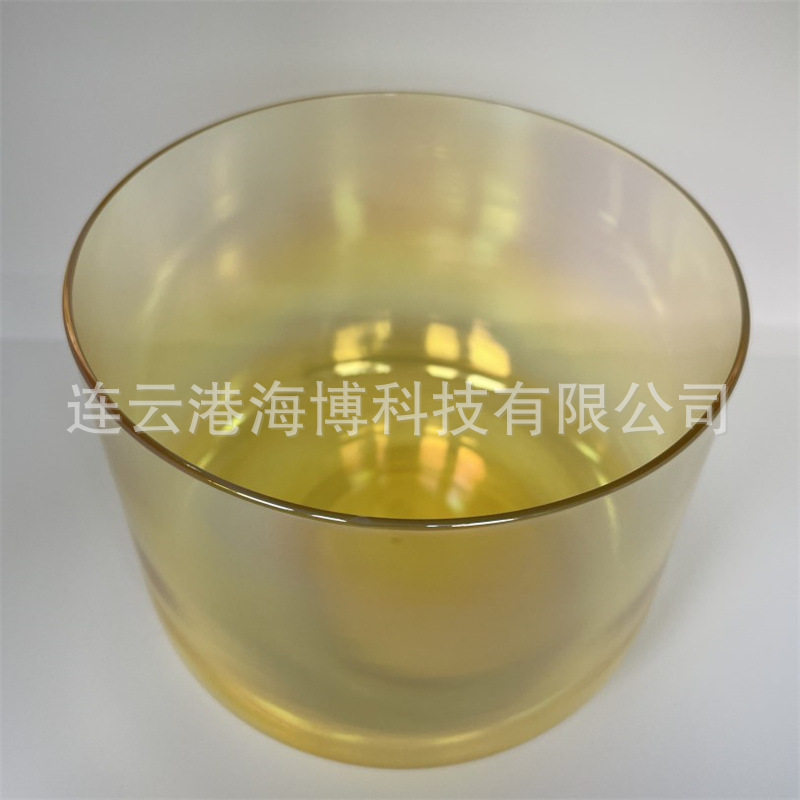 黄色多色水晶钵 5-8寸B调音乐碗颂钵 佛音钵佛音碗 送撬棒