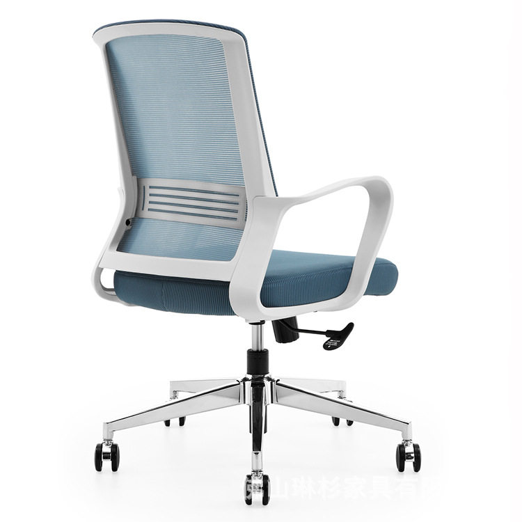 网布办公椅职员旋转椅升降椅员工电脑椅家用电脑椅子悠尚白色框椅