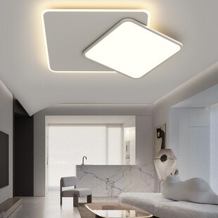 极简客厅灯2024年新款 现代简约大气几何ed吸顶灯主卧室北欧灯具