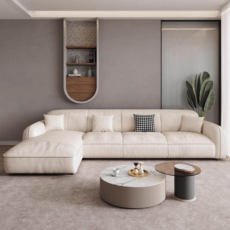 猫抓布艺沙发客厅现代简约大象耳朵小户型意式极简贵妃云朵沙发