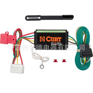 挂车拖车7芯电源 线美式7芯拖车绿色ABS电源连接器螺旋线